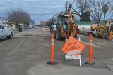 City officials closed off part of Hill Street on Friday after discovering a potentially troublesome water leak. 